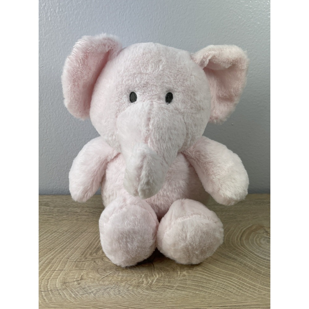Kellytoy Pink ELEPHANT Stuffed Animal Rattle Crinkle 12" Plush  Baby Toy SOFT